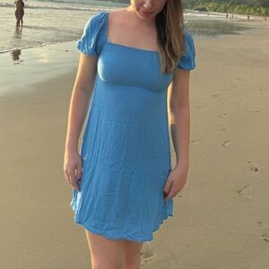 Twik Blue Square-Neck Dress